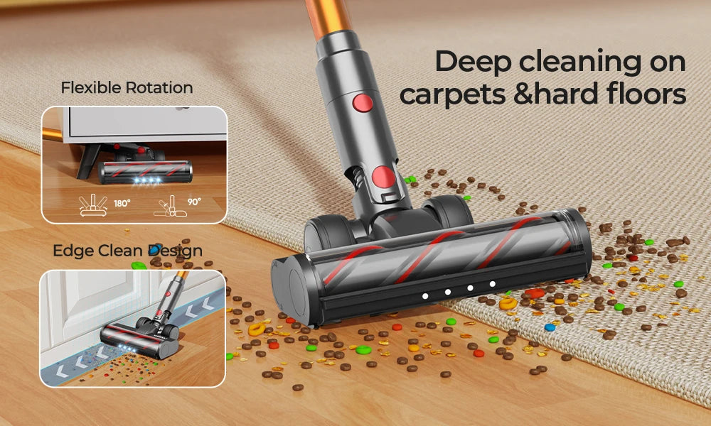 Laresar V7 500W 50KPA Suction Power Cordless Vacuum Cleaner