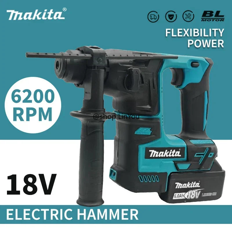 Makita Original HR140D Brushless Electric Hammer 18V Lithium Battery Cordless Hammer Wireless Drills Makita 18v Power Tools