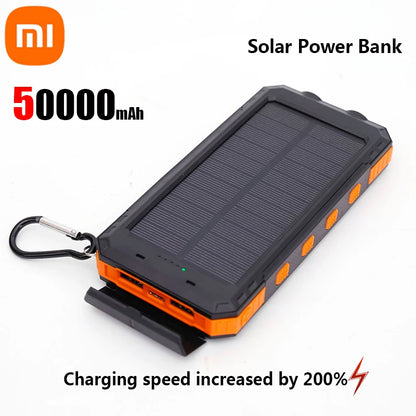 Xiaomi 200000mAh Solar Power Bank Portable Large Capacity Charger Compatible USB-A And USB-C With Flashlight For Xiaomi IPhone