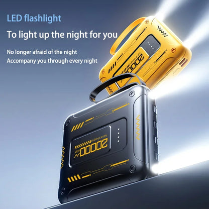 Mini 50000mAh PD22.5W Super Fast Charging Power Bank Large Capacity Comes with Detachable Two-wire Power Bank for IPhone Samsung