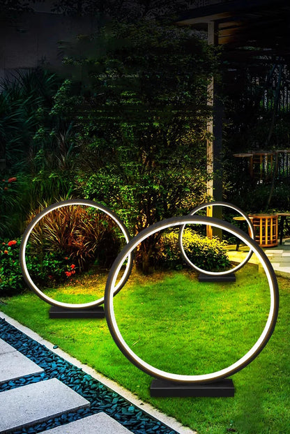 Luminous ring light lawn solar LED outdoor lighting solar light outdoor garden decoration outdoor garden light path light