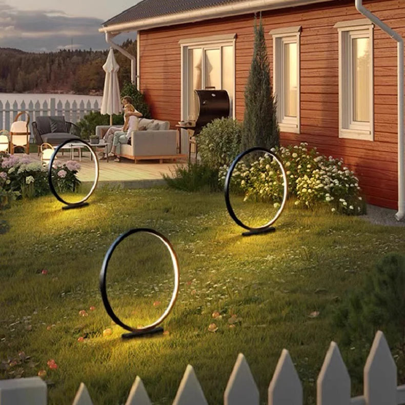 Luminous ring light lawn solar LED outdoor lighting solar light outdoor garden decoration outdoor garden light path light