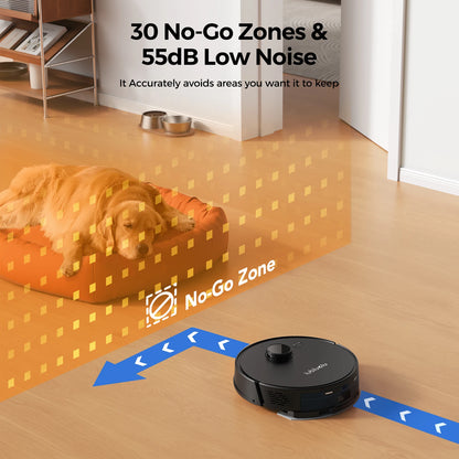 Lubluelu Robot Vacuum with Self Empty Station, Hands-Free Up to 60 Days,5000pa,Lidar Navigation,for Pet Hair, L15 PLUS