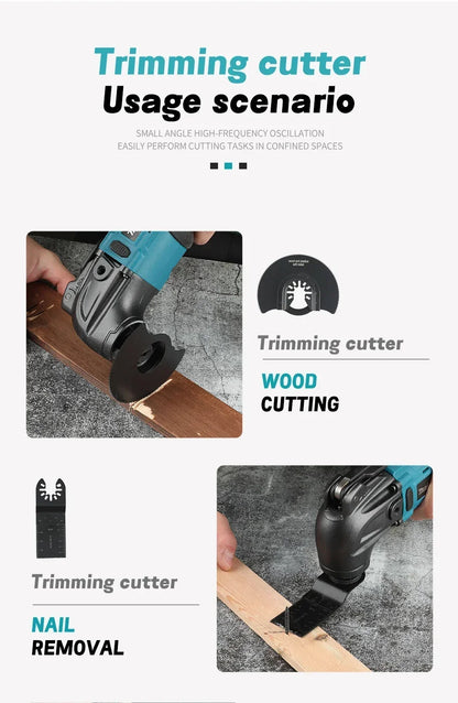 Makita 18V Trimming Cutter: 6-Gear Settings, 18/20V Li-Ion Battery, 340-326mm Length, Multi-Use for Sawing, Cutting, Shoveling