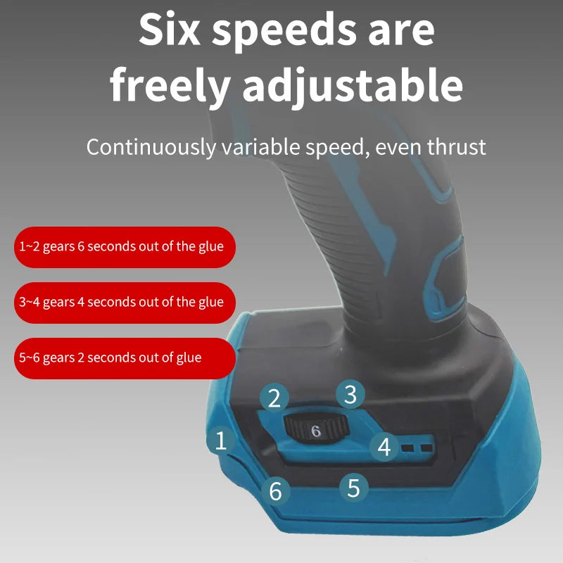 Makita Electric Caulking Gun For Makita Battery 6 Gear Adjustable Speed Cordless Caulking Gun Glass LED Electric Silicone Gun