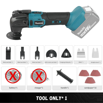 Makita 18V Trimming Cutter: 6-Gear Settings, 18/20V Li-Ion Battery, 340-326mm Length, Multi-Use for Sawing, Cutting, Shoveling