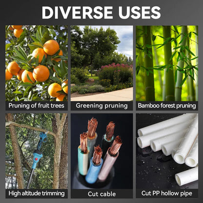 ONEVAN 3500W 2in1 Brushless High Branch Saw Chainsaw & Pruning Shears Garden Tool With Telescoping Pole For ONEVAN 18V Battery