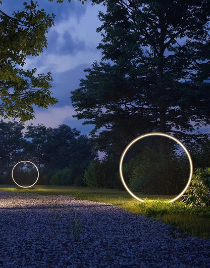 Luminous ring light lawn solar LED outdoor lighting solar light outdoor garden decoration outdoor garden light path light