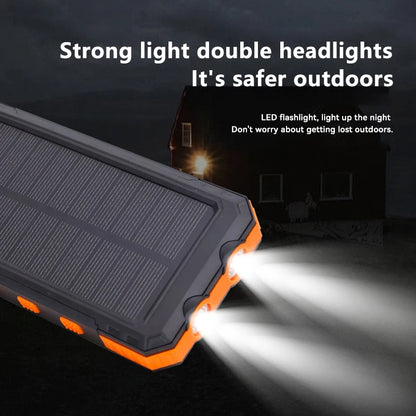 Xiaomi 200000mAh Solar Power Bank Portable Large Capacity Charger Compatible USB-A And USB-C With Flashlight For Xiaomi IPhone