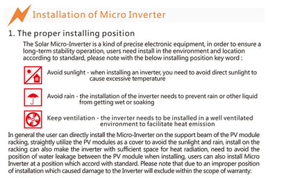 Y&H 1200W MPPT Solar Micro Grid Inverter 120V 230V Auto 28-50VDC Waterproof Grade IP65 Solar Grid Tie Converter