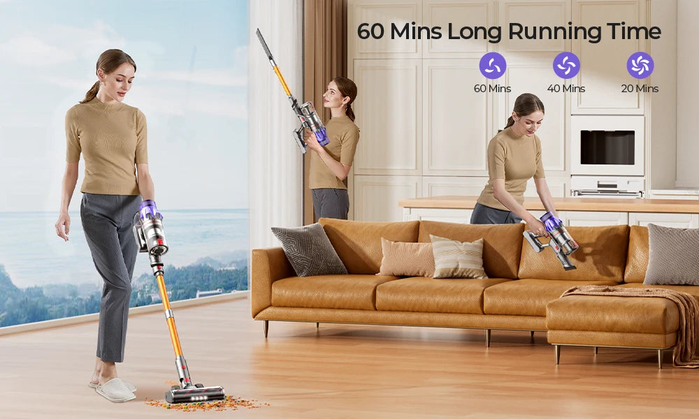 Laresar V7 500W 50KPA Suction Power Cordless Vacuum Cleaner