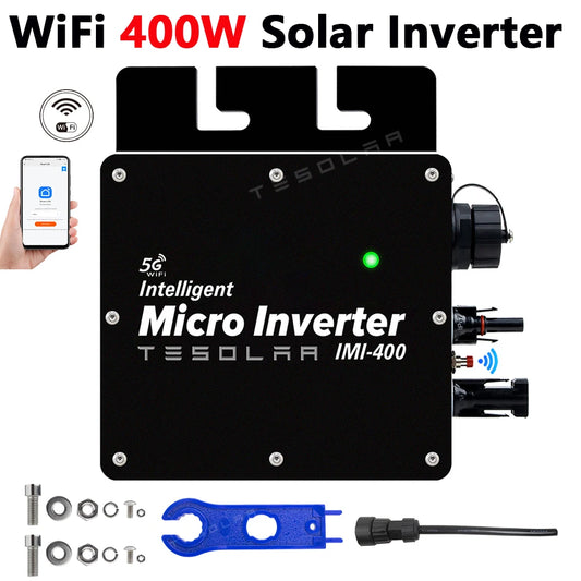 400W MPPT Grid Tie Micro Solar Inverter 220V 22-50VDC Pure Sine Wave MIcro-inverter With WiFi For Solar Panel PV Power System