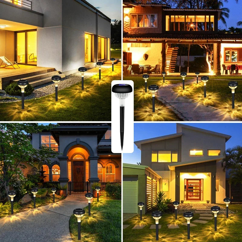 LED Garden Lights Solar Lawn Lamps Pathway Light Waterproof Outdoor Solar Power Lamp Landscape Lighting Yard Decor