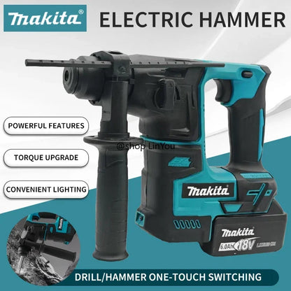 Makita Original HR140D Brushless Electric Hammer 18V Lithium Battery Cordless Hammer Wireless Drills Makita 18v Power Tools