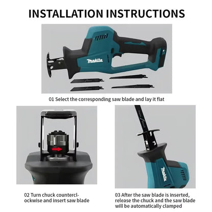 2025 For Makita 18V Cordless Electric Reciprocating Saw Brushless Rechargeable Wood Metal Cutting Saw Portable Power Tool