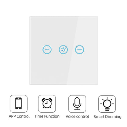 ANDELI Tuya WiFi Smart Dimmer Switch EU Smart Glass Panel Wall Touch Switch Smart life APP Control Works with Alexa Google Home