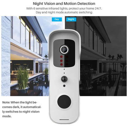 1080P Video Doorbell Camera Tuya Smart WiFi Video Doorbell Amason Alexa IP Camera Two-Way Audio Wireless Home Intercom Door Bell