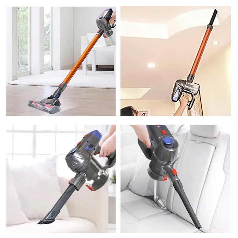 Wireless Handheld Vacuum Cleaner 20kPa Powerful Suction Dual Motor LED Lighting Detachable Battery Cordless Home Dust Cleaner