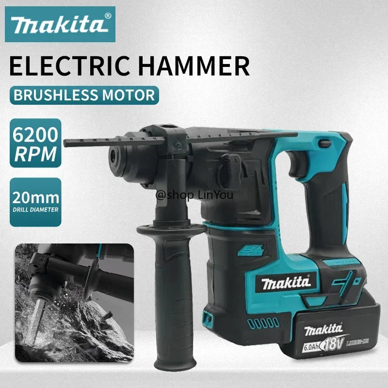 Makita Original HR140D Brushless Electric Hammer 18V Lithium Battery Cordless Hammer Wireless Drills Makita 18v Power Tools
