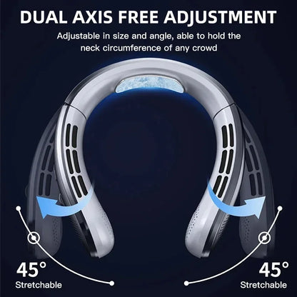 Xiaomi 8000mAh USB Hanging Neck Fan Portable Bladeless Mini Rechargeable Mute LED Digital Display Electric Air Cooler Handheld