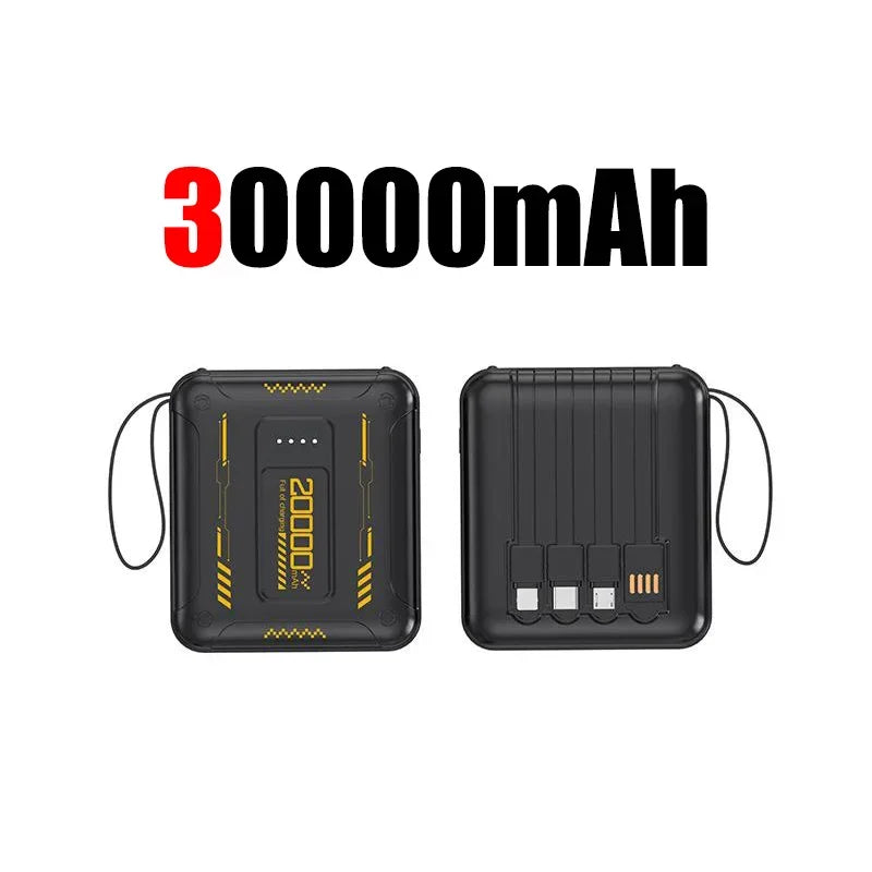 Mini 50000mAh PD22.5W Super Fast Charging Power Bank Large Capacity Comes with Detachable Two-wire Power Bank for IPhone Samsung