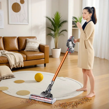 Wireless Handheld Vacuum Cleaner 20kPa Powerful Suction Dual Motor LED Lighting Detachable Battery Cordless Home Dust Cleaner