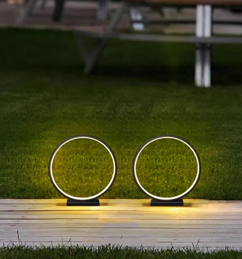 Luminous ring light lawn solar LED outdoor lighting solar light outdoor garden decoration outdoor garden light path light