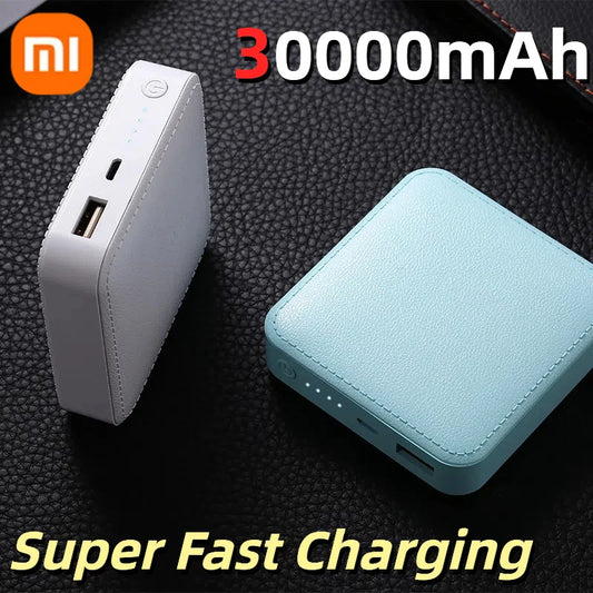 Xiaomi 30000mAh Large-capacity Mini Portable Power Bank Camping External Backup Battery Pack USB Outputs  Super Fast Charging