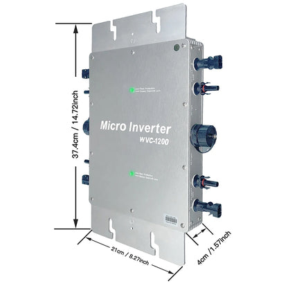 Y&H 1200W MPPT Solar Micro Grid Inverter 120V 230V Auto 28-50VDC Waterproof Grade IP65 Solar Grid Tie Converter