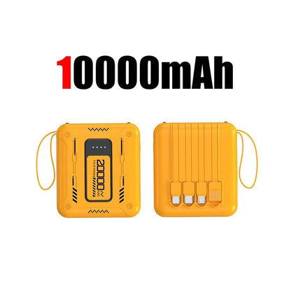 Mini 50000mAh PD22.5W Super Fast Charging Power Bank Large Capacity Comes with Detachable Two-wire Power Bank for IPhone Samsung