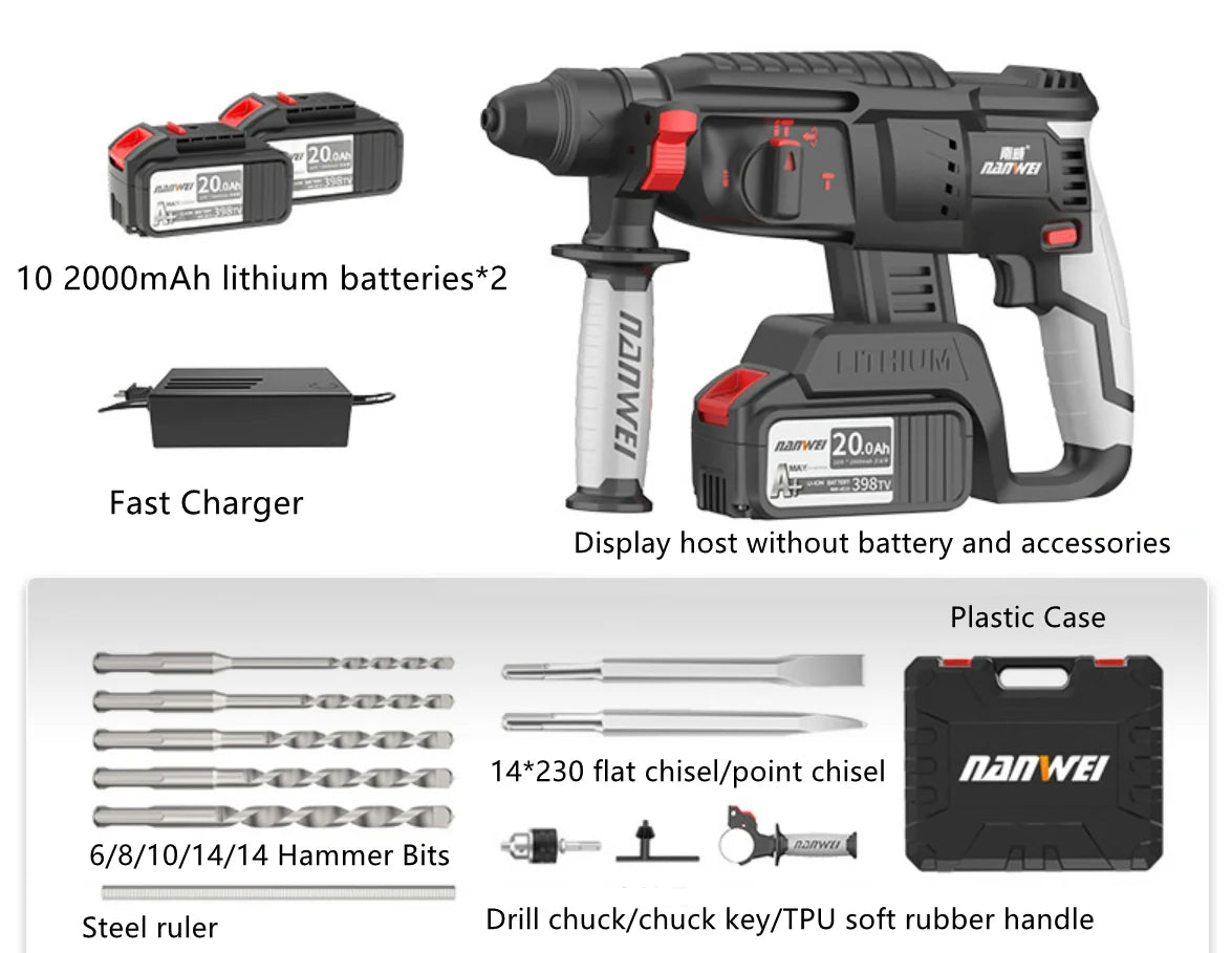 Electric Impact Power Machine 26mm Demolition Rotary Hammer Drills
